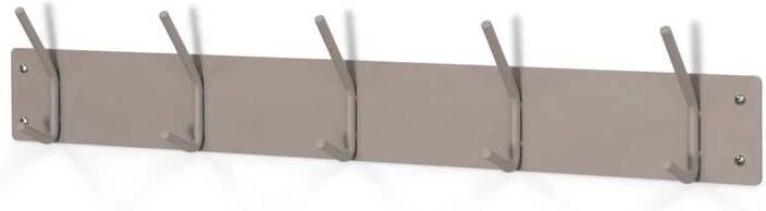 Spinder Design Fusion Wandkapstok met 5 haken 70x6x12 cm Zijdeachtige Taupe