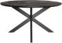 Starfurn Ronde eettafel 130 cm zwarte ronde eettafel Daan ronde eettafel mangohout - Thumbnail 2