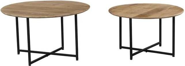 Homestylingshop Salontafel Isa Set van 2 salontafels rond salonta…