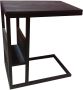 Merkloos Sans marque Reuring wonen Bijzettafel Laptoptafel Zwart Mangohout - Thumbnail 2