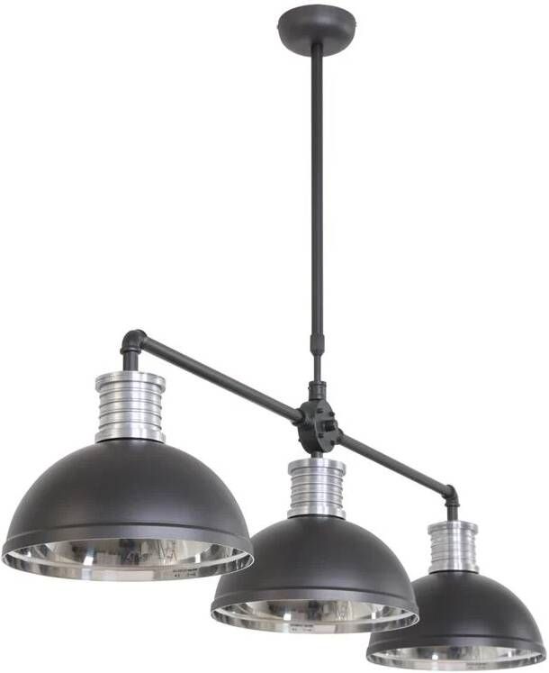 Steinhauer Lightning industriele hanglamp 3-l. Metal zwart