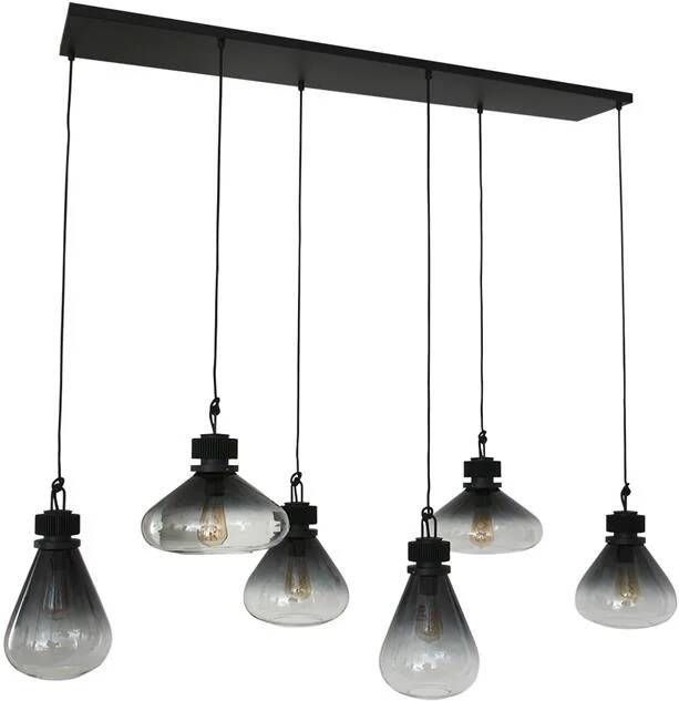 Steinhauer Flere hanglamp 6 lichts smoke glas