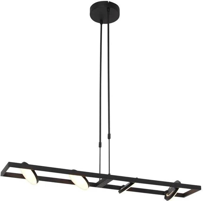 Steinhauer Hanglamp Soleil 4 lichts L 120 cm zwart