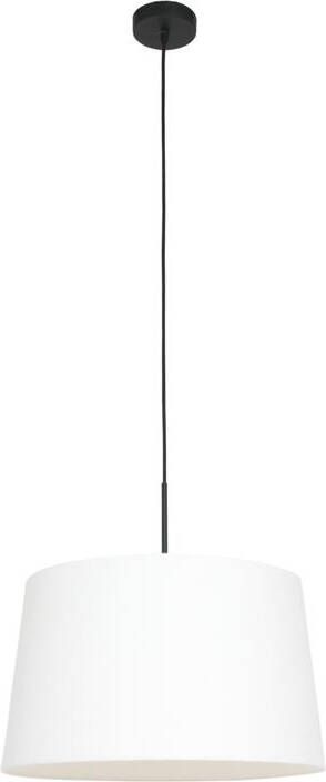 Steinhauer Sparkled Light hanglamp linnen witte kap Ø45 cm verstelbaar in hoogte zwart