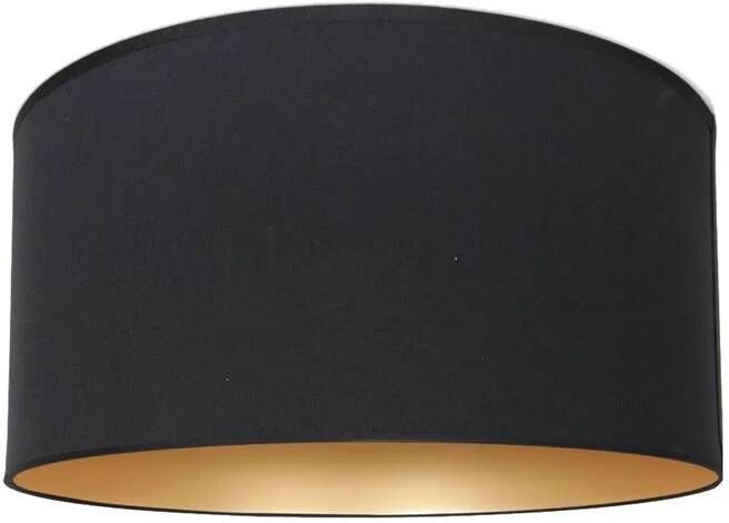 Anne Lighting lampenkap gladde stof gouden binnenzijde kap Ø30 cm 20 cm hoog zwart