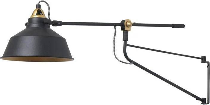 Steinhauer Nové Wandlamp metal shade zwart