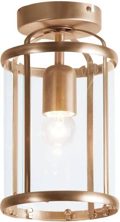 LichtXpert Lightning klassieke plaffondlamp glas kopergroen