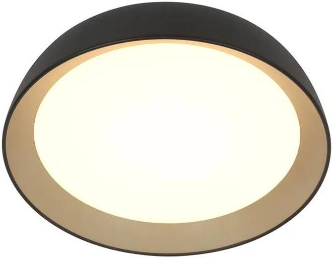 Steinhauer plafonniere Mykty zwart metaal 45 cm ingebouwde LED-module 3688ZW