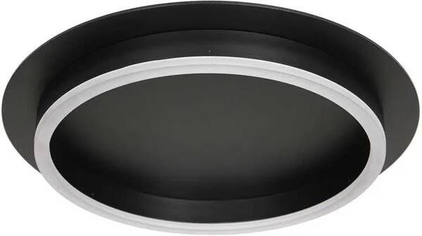 Steinhauer plafonniere Ringlux zwart metaal 32 cm ingebouwde LED-module 3655ZW