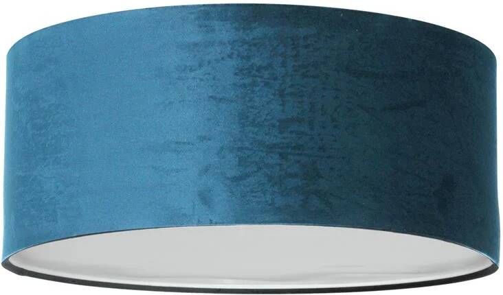 Steinhauer Prestige Chic plafondlamp met blauwe velvet kap Ø50 cm dimbaar