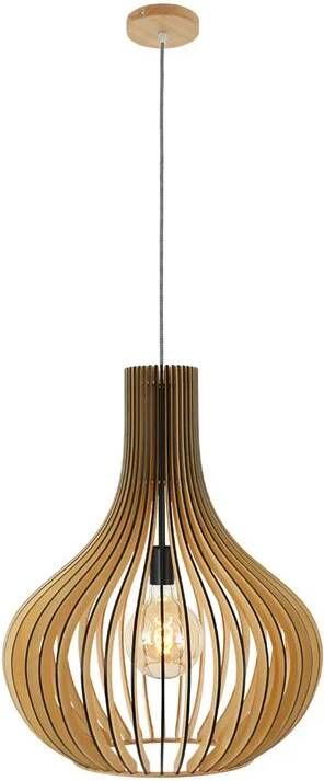 Steinhauer hanglamp Smukt naturel hout Ø 50cm E27 2697BE