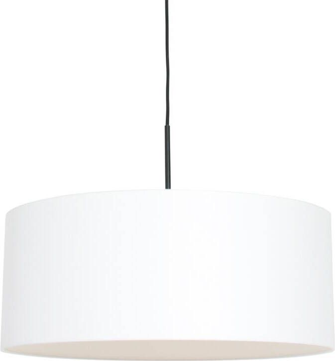 Steinhauer Sparkled Light hanglamp witte chitzo kap kap Ø50 cm verstelbaar in hoogte zwart