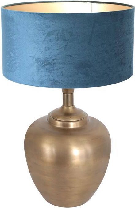 Steinhauer tafellamp Brass brons metaal velours stof Ø 40cm E27 7204BR