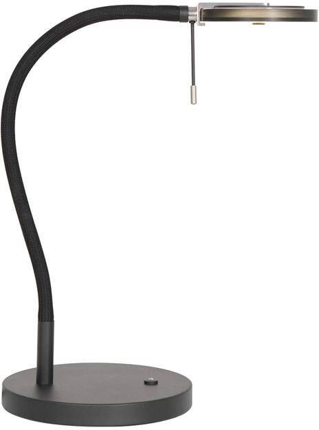 Steinhauer tafellamp Turound zwart glas metaal bureaulamp LED 3374ZW