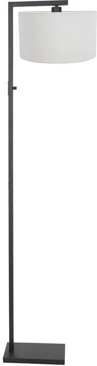 Steinhauer vloerlamp Stang zwart linnen metaal schemerlamp E27 8218ZW