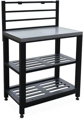Sweeek Stalen buitenkeuken 80 cm breed met 2 opbergplanken