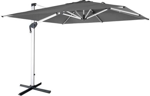Sweeek Vierkante parasol 3x3m polyester doek geanodiseerd aluminium frame hoes inbegrepen