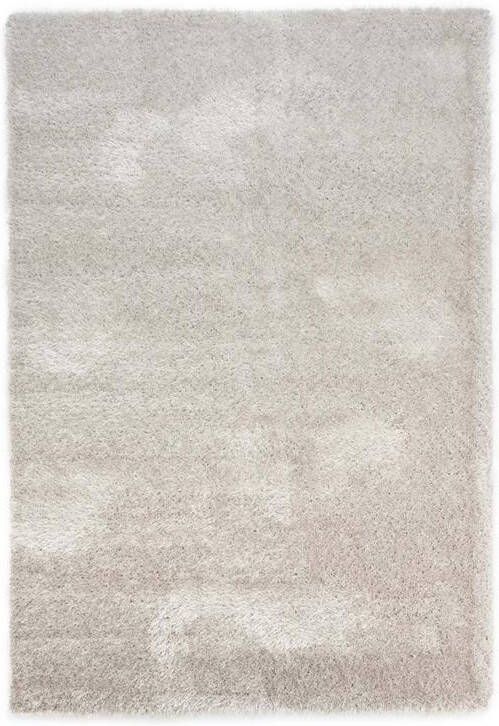 Tapeso Hoogpolig vloerkleed velvet Posh lichtzilver 240x340 cm