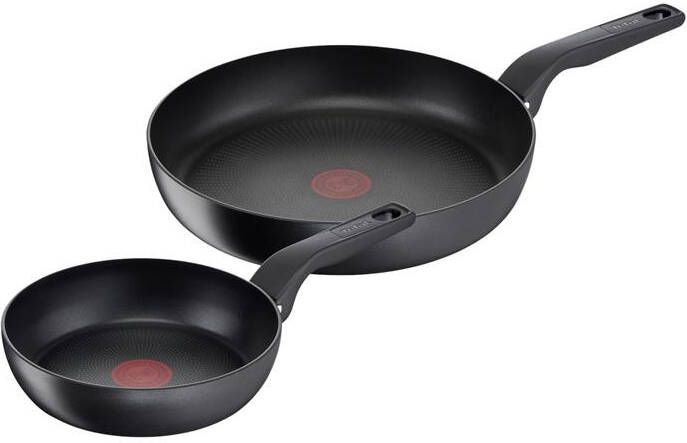 Tefal Hard Titanium Pro koekenpannenset (set van 2) (24 en 28 cm)