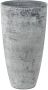 Ter Steege Hoge bloempot plantenpot vaas gerecycled kunststof steenpoeder betongrijs dia 29 cm en hoogte 50 cm Binnen en buiten - Thumbnail 2