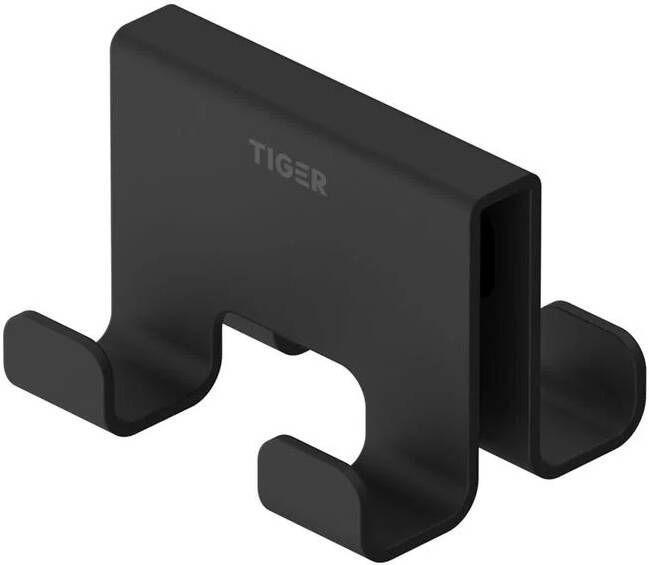 Tiger handdoekhaak Caddy voor douchecabine 6-8 mm dubbel Zwart
