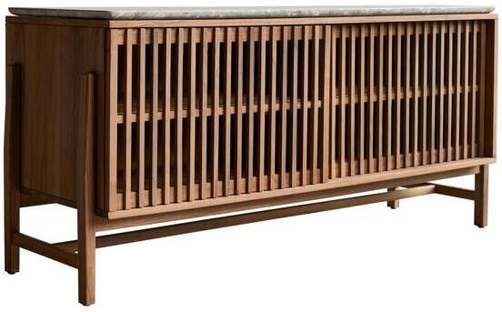 Tikamoon Buffetkast van massief notenhout en premium terrazzo 160 cm