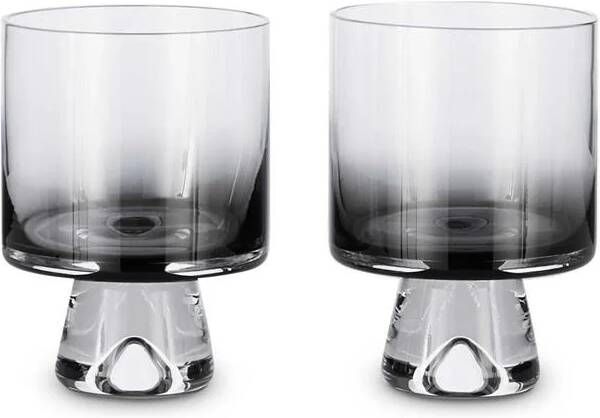 Tom Dixon Tank Low Ball glas set van 2 zwart