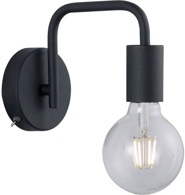 TRIO DIALLO Wandlamp Zwart mat excl. 1x E27 6 W