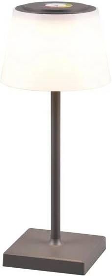 Trio Leuchten Reality Leuchten Oplaadbare Tafellamp Sanchez Antraciet IP44