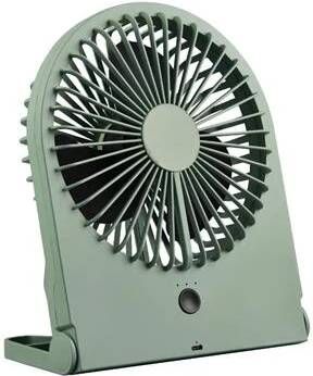 TRIO Leuchten Tafelventilator Breezy H 23 cm oplaadbaar pistache groen