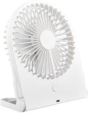 Trio Leuchten Tafelventilator Breezy H 23 cm oplaadbaar wit