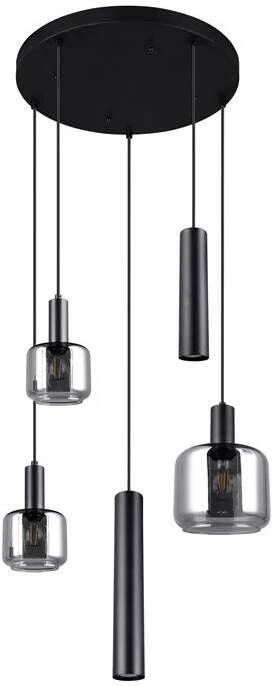 TRIO Mataro Hanglamp 5-lichts Zwart Mat
