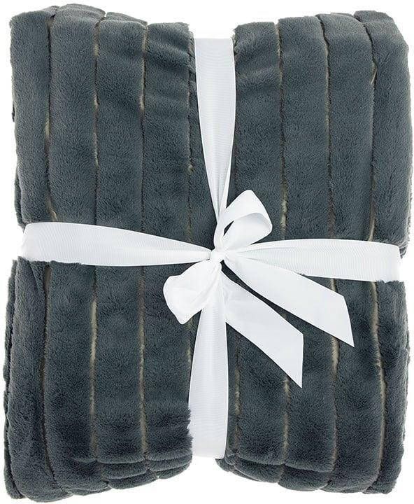 Unique Living Bedsprei Rib Dark Grey 220x240cm
