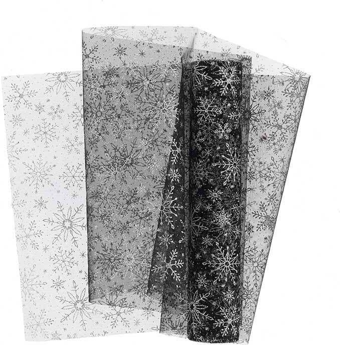 Unique Living Decofabric Ice Star 28x300cm Black