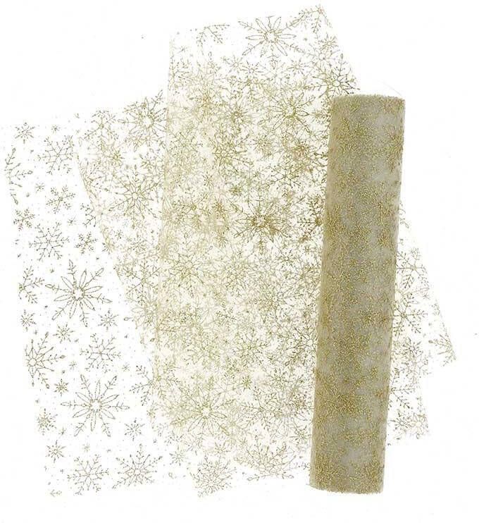 Unique Living Decofabric Ice Star 28x300cm Gold