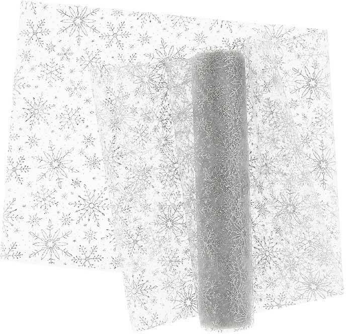 Unique Living Decofabric Ice Star 28x300cm Silver