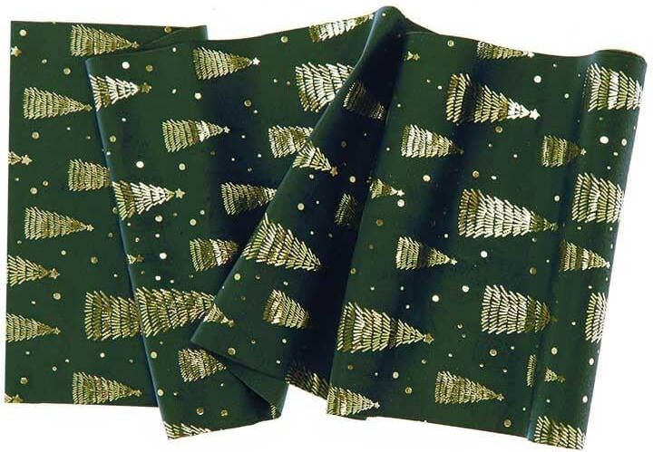 Unique Living Decofabric Xmas Tree 28x300cm Dark Green