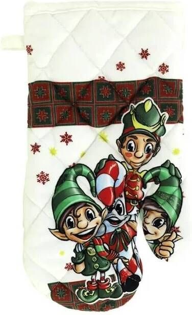 Unique Living Keukenhandschoen Natale Dessin 4 18x30cm