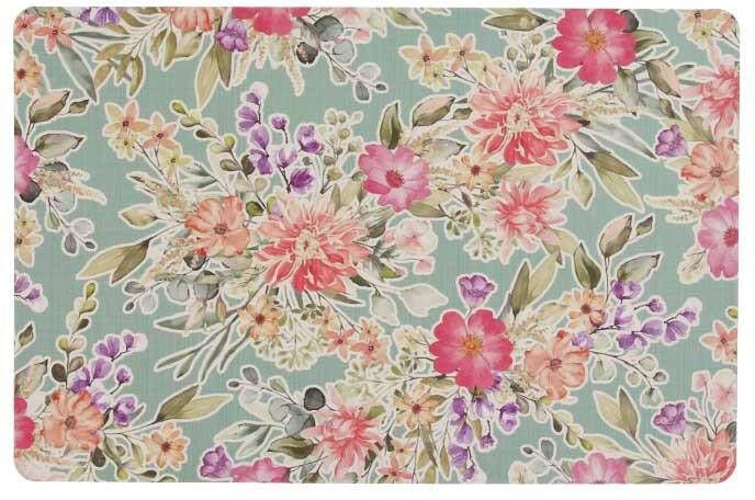 Unique Living Placemat Flowers 43 5x285cm Surf Blue