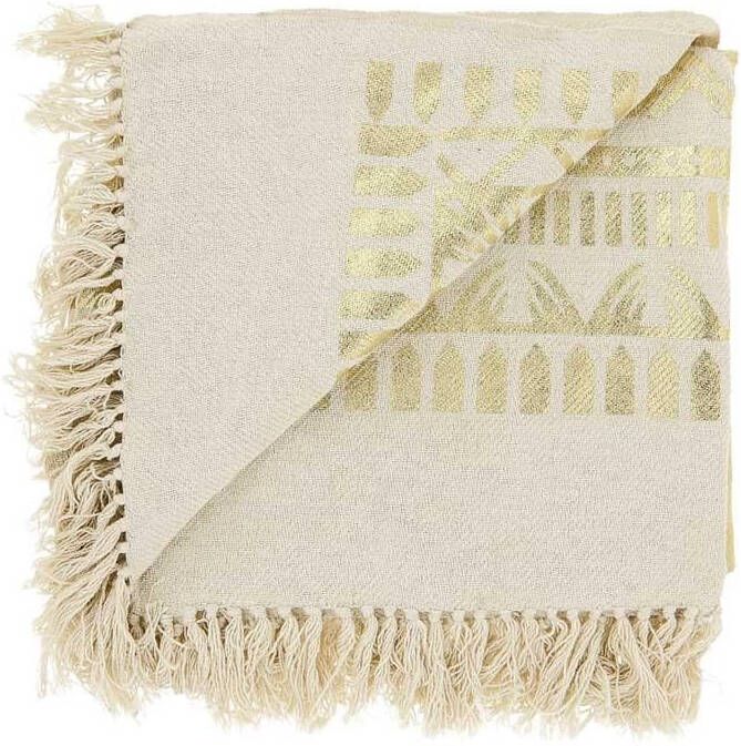 Unique Living Plaid Tari Gold -125x150cm