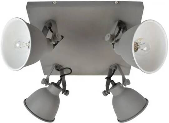Urban interiors Industrial 4 lichts Plafondspot Grijs Stelbaar 33x33x20