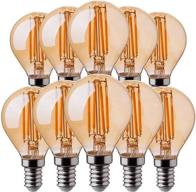 V-TAC Vt-1953-n 10 Set E14 Led Lampen Amber Golf Ip20 4w 350 Lumen 2200k