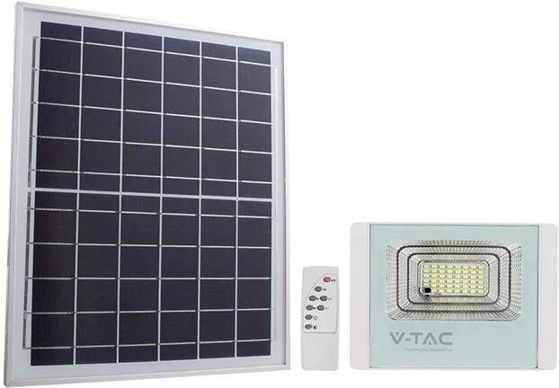 V-TAC Vt-25w-w Witte Schijnwerpers Op Zonne-energie 12w Ip65 550 Lumen 6400k