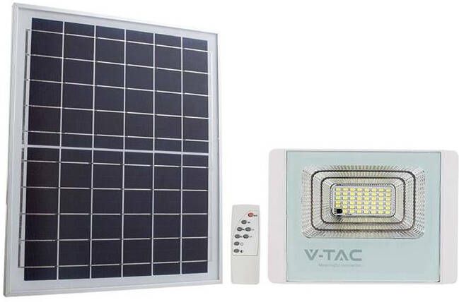 V-TAC Vt-40w-w Witte Schijnwerpers Op Zonne-energie 16w Ip65 1050 Lumen 4000k