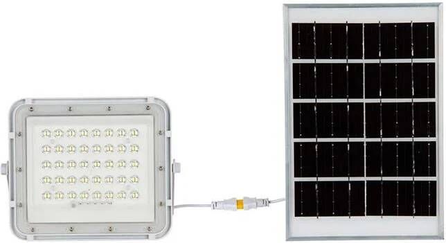 V-TAC Vt-40w-w Witte Schijnwerpers Op Zonne-energie 6w Ip65 400 Lumen 6400k