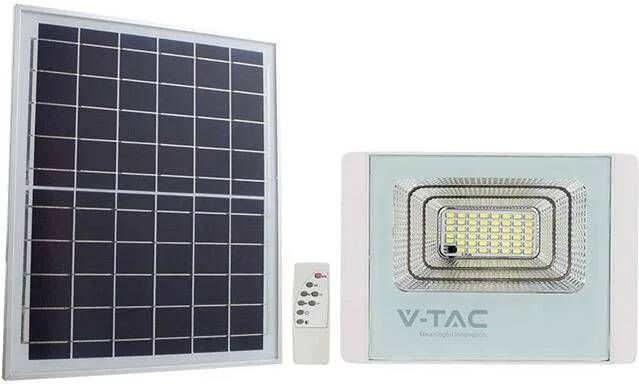 V-TAC Vt-60w-w Witte Schijnwerpers Op Zonne-energie 20w Ip65 1650 Lumen 6400k