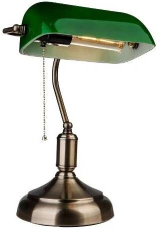 V-tac VT-7151 Bankierslamp groen glas Retro Vintage bureaulamp Notarislamp E27