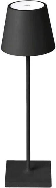 V-tac VT-7703-B Oplaadbare zwarte tafellamp bureaulamp IP20 3W 50 Lumen 3000K