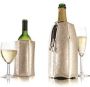 VacuVin Vacu Vin Actieve Wijnkoeler en Champagnekoeler set Icepack Flessenkoeler Platinum - Thumbnail 2