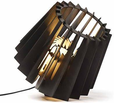 Van Tjalle en Jasper Spot-nik vloerlamp Black Bouwpakket MDF (hout) Zwart E27 fitting Laser gesneden Sfeer licht Sfeervolle verlichting uniek Dutch Design